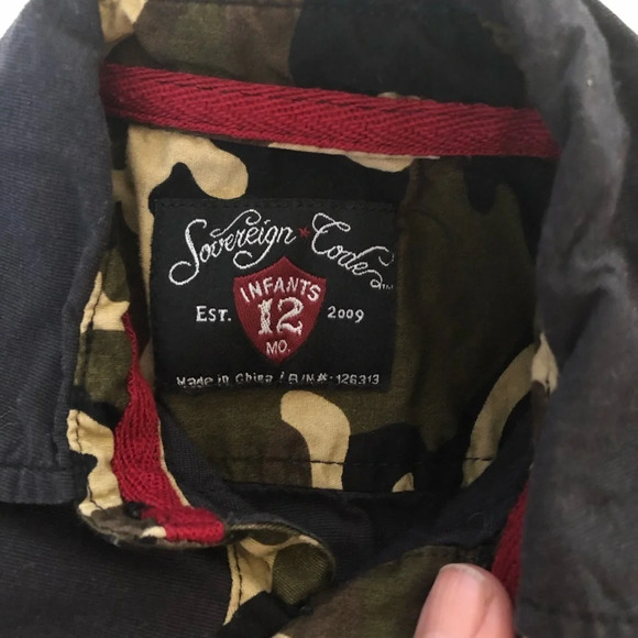 Baby Sovereign Code military style navy button top - Picture 2 of 5